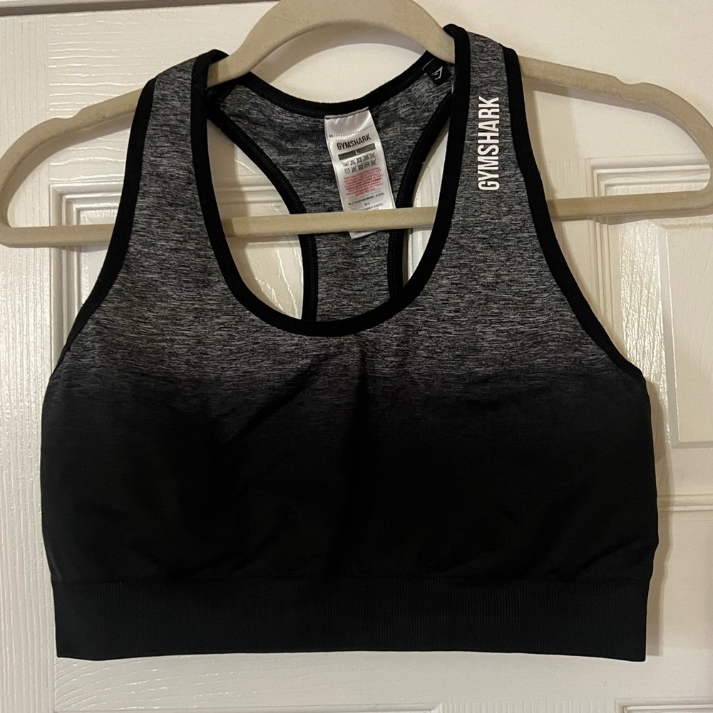 Gymshark Adapt Ombre Sports Bra - Black/Black Marl